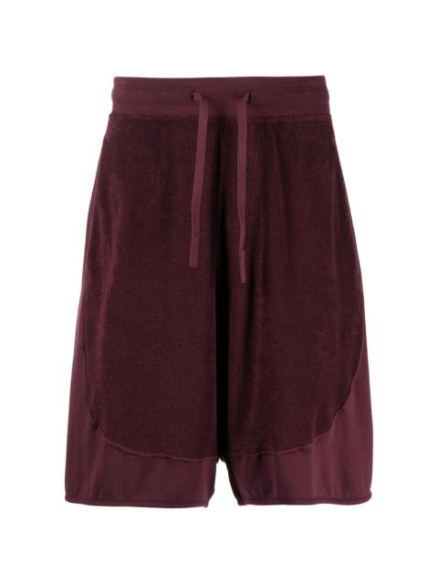 Stone Island Shadow Project terry-cloth drawstring cotton shorts