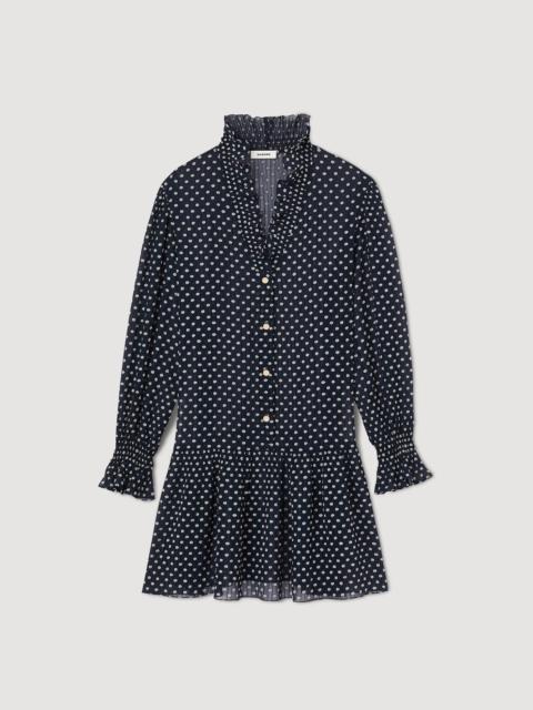Sandro Short polka dot dress
