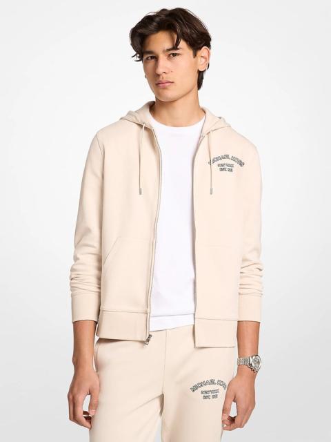 MICHAEL KORS Logo Cotton Blend Zip-Up Hoodie