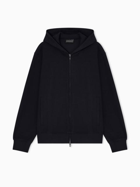 EMPORIO ARMANI LYOCELL AND COTTON INTERLOCK SWEATSHIRT