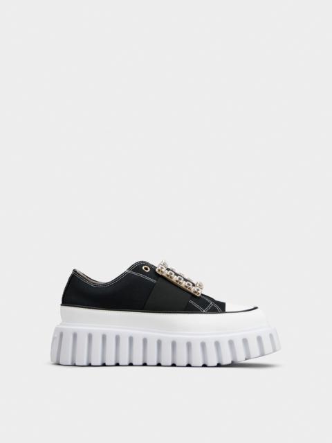 Viv' Go-Thick Strass Buckle Slip-on Sneakers in Canvas