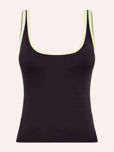 P.E NATION SOLIS SCOOP TANK IN BLACK BEAN & SOFT YELLOW