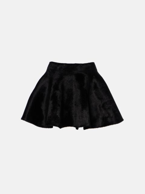 Alaïa Flared wool-blend miniskirt