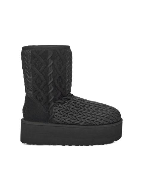 UGG UGG Classic Short Villa Knit Boot Black (Women's)