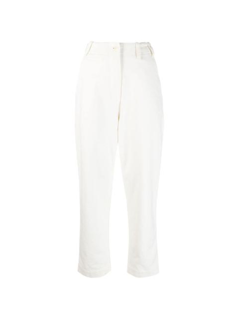 high-waisted tapered trousers