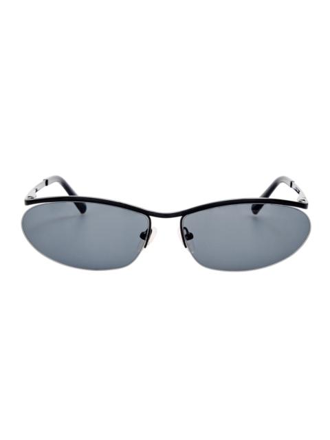 LINDA FARROW Charlotte Sunglasses in Shiny Black