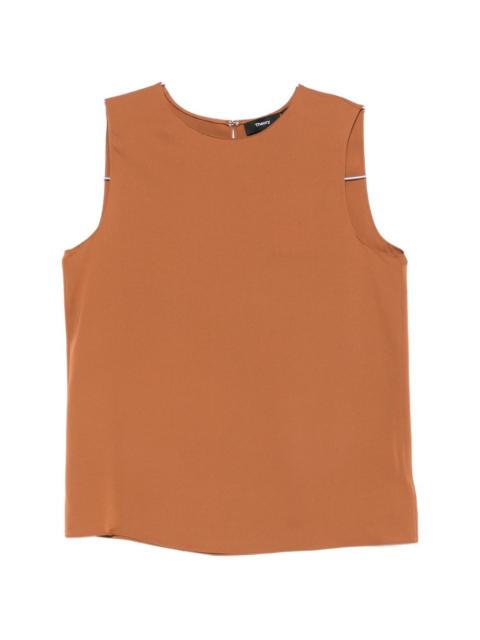 Theory sleeveless round-neck blouse