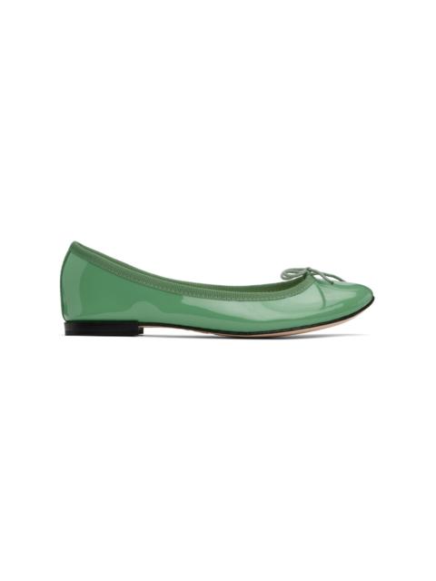Repetto SSENSE Exclusive Green Cendrillon Ballerina Flats