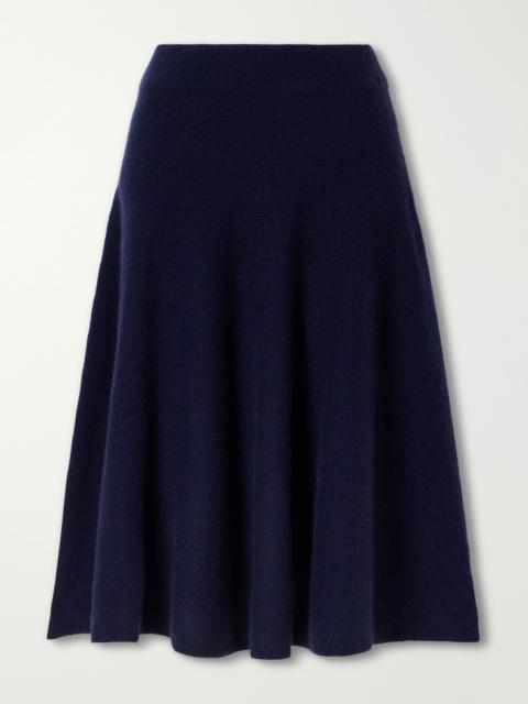 arch4 Hillgate cashmere midi skirt Navy