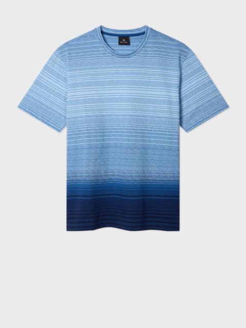 Paul Smith Blue Gradient Stripe T-Shirt