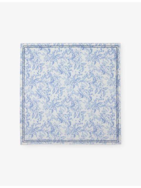 maje Floral-Print Wool-Blend Shawl