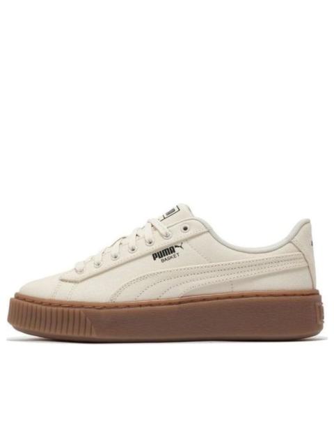 PUMA (WMNS) PUMA Basket Platform Canvas 'Beige' 399251-02