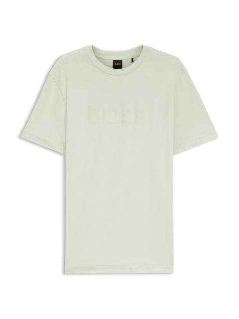 BOSS REGULAR-FIT COTTON T-SHIRT WITH MODERN LOGO