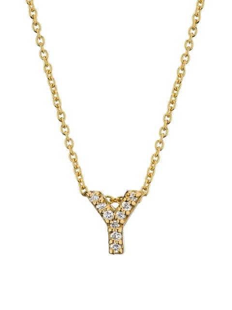 ROBERTO COIN Women's Tiny Treasures Diamond & 18K Yellow Gold Initial Necklace - Initial Y