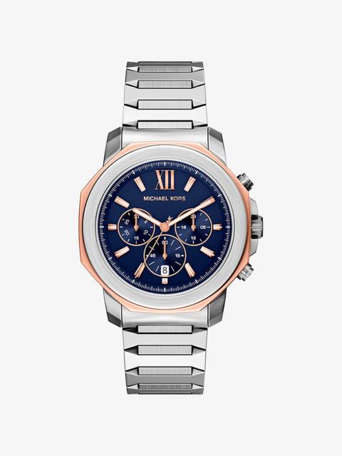 MICHAEL KORS Oversized Prescott Two-Tone Watch