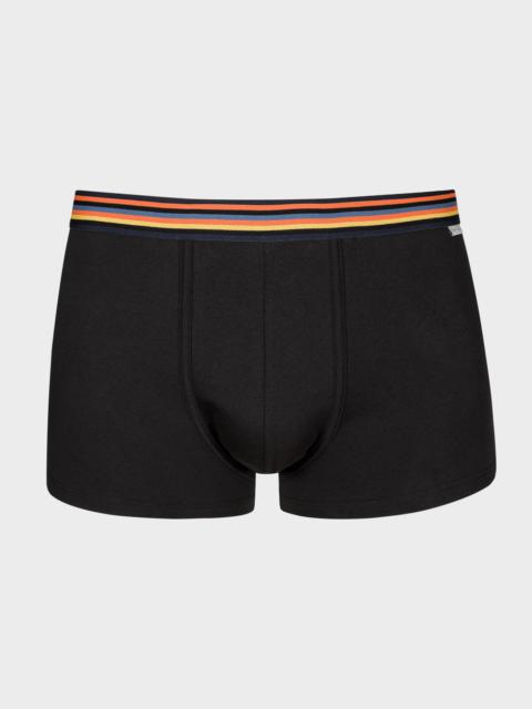 Paul Smith Black Cotton Low-Rise 'Artist Stripe' Boxer Briefs
