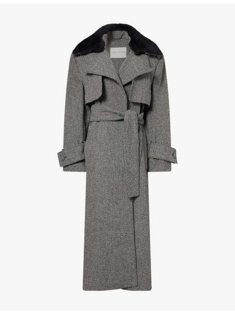 CAMILLA AND MARC Cinder Belted Wool-Blend Coat