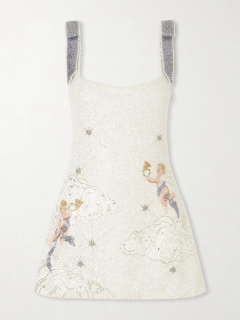 CLIO PEPPIATT Cupid Embellished Tulle Mini Dress