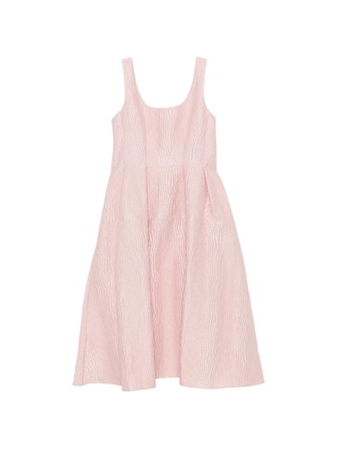MARQUES’ALMEIDA croc-effect sleeveless midi dress