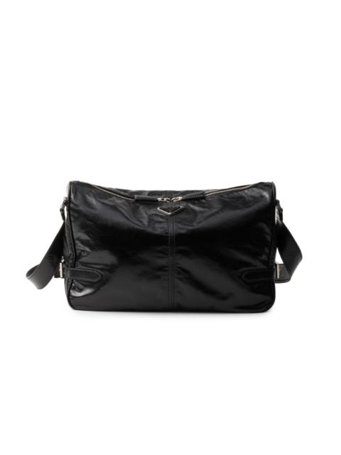 Prada Men's Leather Shoulder Bag - Black