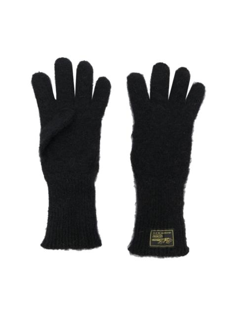 Raf Simons logo-patch gloves