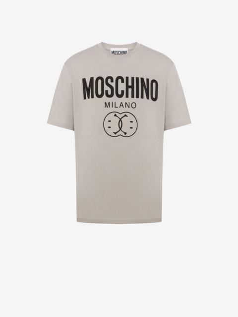 Moschino DOUBLE SMILEY® LOGO ORGANIC JERSEY T-SHIRT