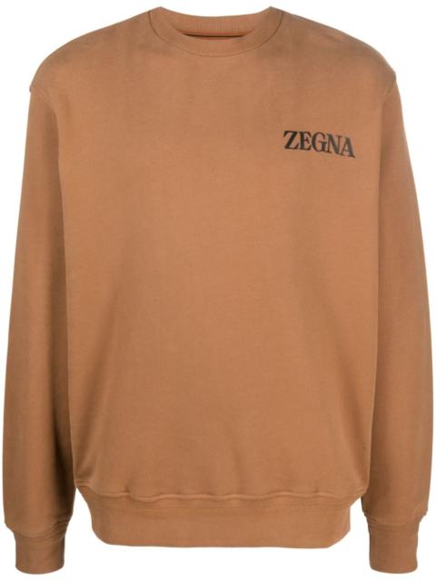 ZEGNA logo-embossed cotton sweatshirt