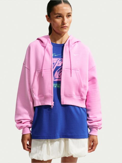 Nike Nike Studio Fleece Medium Weight Women's Oversized Full-Zip Cropped Hoodie