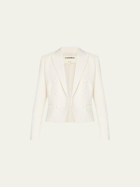 L'AGENCE Brooke Double-Breasted Crop Blazer