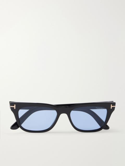 TOM FORD Penn-02 Rectangle-Frame Acetate Sunglasses Black