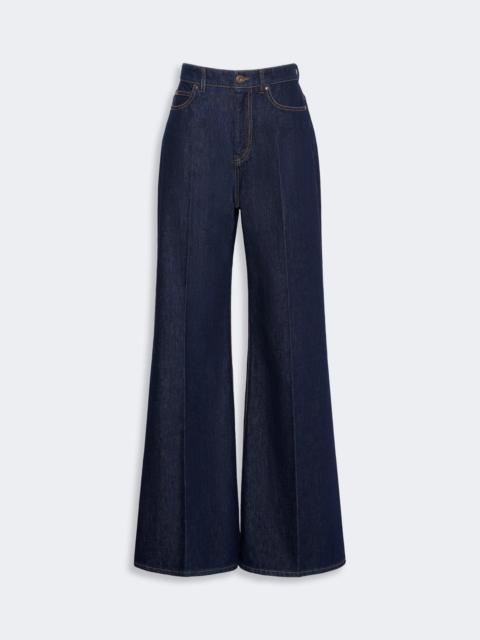 WEEKEND Max Mara SPORT Cotton denim palazzo jeans - NAVY