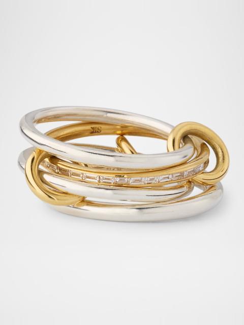 Spinelli Kilcollin Kira SG Ring with Diamonds in 18K Gold and Sterling Silver