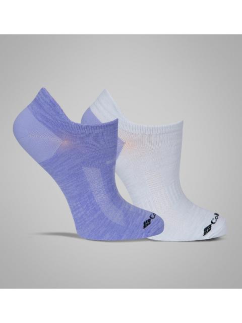 Columbia Women's Space Dye BRR No-Show Lightweight Socks - 2 Pack
