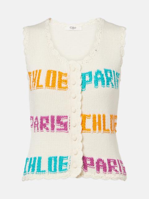 Chloé Crocheted cotton top