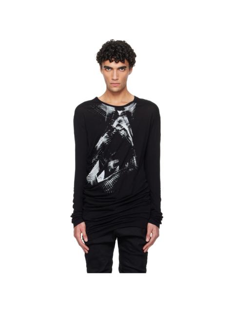 Julius Black Numinous Print Curved T-shirt