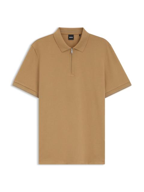 BOSS REGULAR-FIT POLO WITH ZIPPER CLOSURE