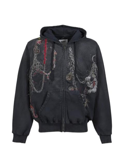doublet embroidered hooded jacket