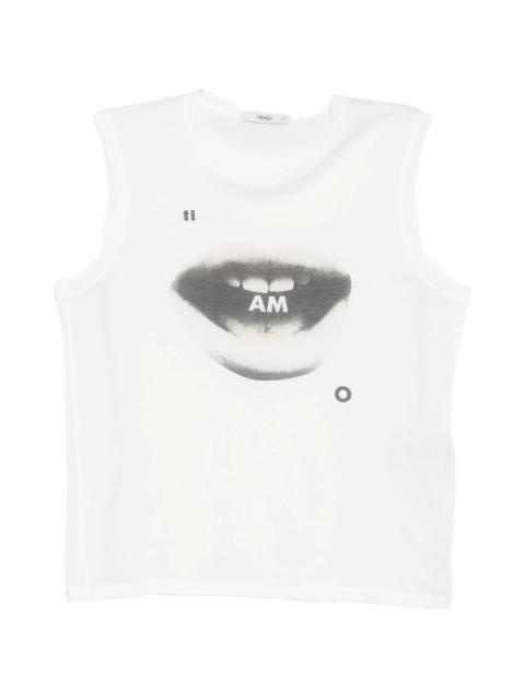 FENDI Fendi Graphic-print Sleeveless Top