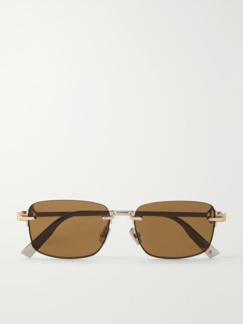 Dior CD Diamond S11U Rectangular Gold-Tone Sunglasses