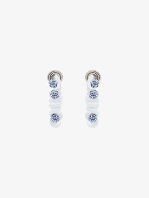 Givenchy TWISTED EARRINGS IN METAL, ENAMEL AND CRYSTALS