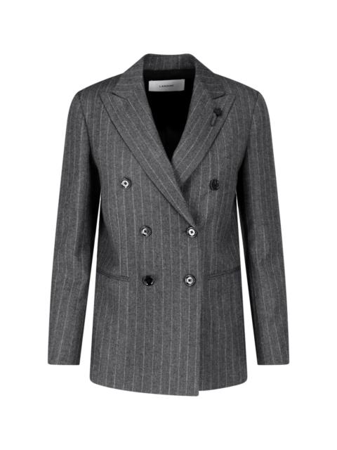 LARDINI DOUBLE-BREASTED VIRGIN WOOL BLAZER