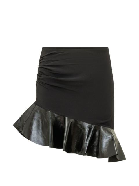 IRO Faadela ruched ruffled mini skirt