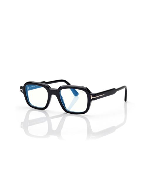 TOM FORD GEOMETRIC BLUE BLOCK OPTICALS