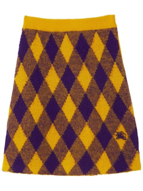 Burberry Argyle Wool Skirt | REVERSIBLE