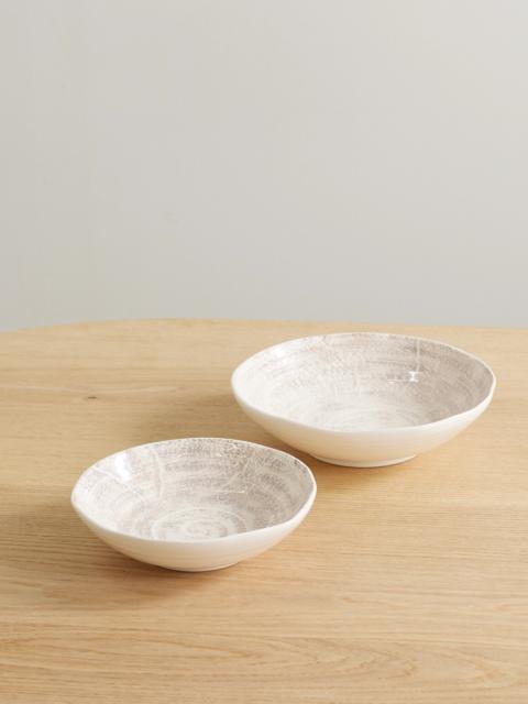 Brunello Cucinelli Set Of Two Glazed Ceramic Bowls