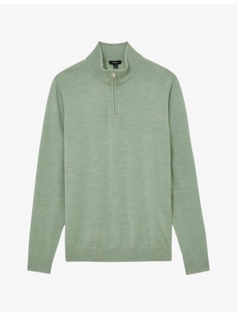 REISS Blackhall Half-Zip Wool Jumper