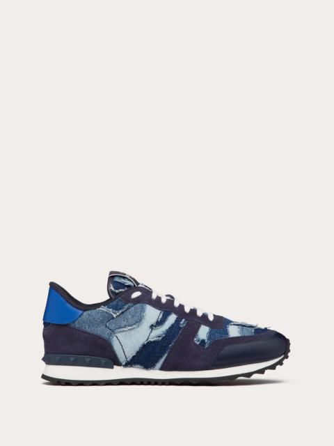 Valentino ROCKRUNNER CAMOUFLAGE DENIM SNEAKER