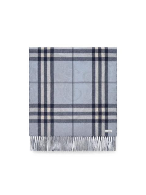 Burberry reversible Etched Knight cashmere scarf