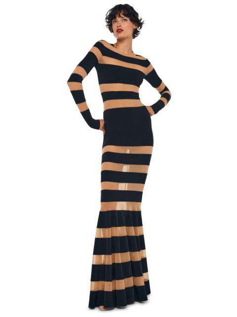 NORMA KAMALI SPLICED DRESS FISHTAIL GOWN