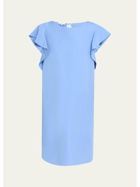 Lafayette 148 New York Flutter Silk-Linen Mini Dress